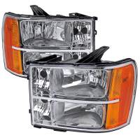 Spec'D Tuning Products - Spec-D 2007-2014 GMC Sierra Factory Style Headlights (Chrome Housing/Clear Lens) - Image 1