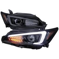Spec'D Tuning Products - Spec-D 2011-2013 Scion tC LED Bar Projector Headlights w/ LED Turn Signal Lights (Glossy Black Housing/Smoke Lens) - Image 1