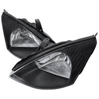 Spec'D Tuning Products - Spec-D 2000-2004 Ford Focus Factory Style Crystal Headlights (Matte Black Housing/Clear Lens) - Image 1