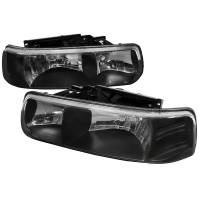 Spec'D Tuning Products - Spec-D 1999-2006 Chevrolet Silverado/Tahoe/Suburban Factory Style Headlights (Matte Black Housing/Clear Lens) - Image 1