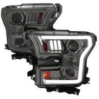 Spec'D Tuning Products - Spec-D 2015-2017 Ford F-150 LED Bar Projector Headlights (Chrome Housing/Smoke Lens) - Image 1