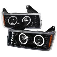 Spec'D Tuning Products - Spec-D 2004-2012 GMC Canyon/ Chevrolet Colorado Dual Halo Projector Headlights (Jet Black Housing/Clear Lens) - Image 1