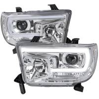 Spec'D Tuning Products - Spec-D 2007-2013 Toyota Tundra/ 2008-2017 Sequoia LED C-Bar Projector Headlights (Chrome Housing/Clear Lens) - Image 1