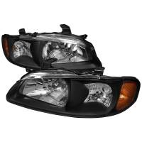 Spec'D Tuning Products - Spec-D 2000-2003 Nissan Sentra Factory Style Crystal Headlights (Matte Black Housing/Clear Lens) - Image 1