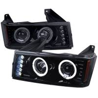 Spec'D Tuning Products - Spec-D 2004-2012 GMC Canyon/ Chevrolet Colorado Dual Halo Projector Headlights (Glossy Black Housing/Smoke Lens) - Image 1