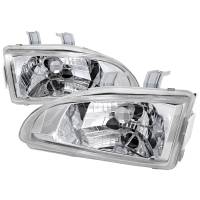 Spec'D Tuning Products - Spec-D 1992-1995 Honda Civic Factory Style Crystal Headlights (Chrome Housing/Clear Lens) - Image 1