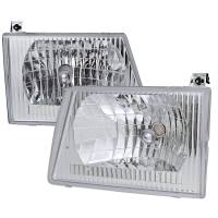 Spec'D Tuning Products - Spec-D 1992-2006 Ford Econoline Factory Style Crystal Headlights (Chrome Housing/Clear Lens) - Image 1