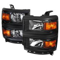 Spec'D Tuning Products - Spec-D 2014-2015 Chevrolet Silverado 1500 Factory Style V2 Headlights (Matte Black Housing/Clear Lens) - Image 1