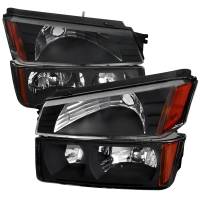 Spec'D Tuning Products - Spec-D 2002-2006 Chevrolet Avalanche 1500/2500 Factory Style Headlights w/ Bumper Signal Lights (Matte Black Housing/Clear Lens) - Image 1