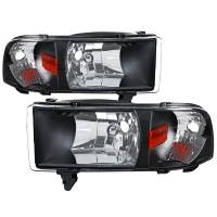 Spec'D Tuning Products - Spec-D 1994-2001 Dodge RAM 1500/ 1994-2002 RAM 2500 3500 Factory Style Headlights (Matte Black Housing/Clear Lens) - Image 1
