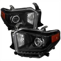 Spec'D Tuning Products - Spec-D 2014-2021 Toyota Tundra Retro Style V2 Projector Headlights (Matte Black Housing/Clear Lens) - Image 1