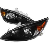 Spec'D Tuning Products - Spec-D 2002-2004 Toyota Camry Factory Style Headlights w/ Amber Reflector (Matte Black Housing/Clear Lens) - Image 1