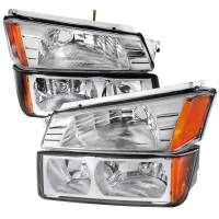 Spec'D Tuning Products - Spec-D 2002-2006 Chevrolet Avalanche 1500/2500 Factory Style Headlights w/ Bumper Signal Lights (Chrome Housing/Clear Lens) - Image 1