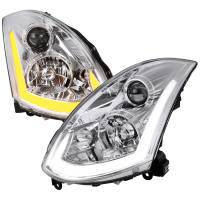 Spec'D Tuning Products - Spec-D 2003-2007 Infiniti G35 Coupe LED Bar Projector Headlights w/ Sequential Turn Signals (Chrome Housing/Clear Lens) - Image 1