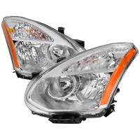 Spec'D Tuning Products - Spec-D 2008-2013 Nissan Rogue/ 2014-2015 Rogue Select Factory Style Headlights w/ Amber Reflectors (Chrome Housing/Clear Lens) - Image 1