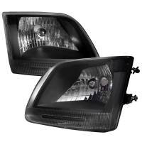 Spec'D Tuning Products - Spec-D 1997-2004 Ford F-150/Expedition Factory Style Crystal Headlights (Matte Black Housing/Clear Lens) - Image 1