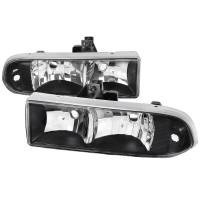 Spec'D Tuning Products - Spec-D 1998-2004 Chevrolet S10/Blazer Factory Style Headlights (Matte Black Housing/Clear Lens) - Image 1