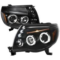 Spec'D Tuning Products - Spec-D 2005-2011 Toyota Tacoma Dual Halo Projector Headlights (Matte Black Housing/Clear Lens) - Image 1