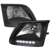 Spec'D Tuning Products - Spec-D 1997-2004 Ford F-150/Expedition Factory Style Headlights w/ SMD LED Light Strip (Matte Black Housing/Clear Lens) - Image 1