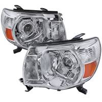 Spec'D Tuning Products - Spec-D 2005-2011 Toyota Tacoma Retro Style Projector Headlights (Chrome Housing/Clear Lens) - Image 1