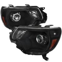 Spec'D Tuning Products - Spec-D 2012-2015 Toyota Tacoma Retro Style Projector Headlights (Matte Black Housing/Clear Lens) - Image 1