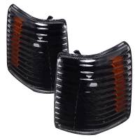 Spec'D Tuning Products - Spec-D 1993-1998 Jeep Grand Cherokee Corner Lights w/ Amber Reflectors (Matte Black Housing/Clear Lens) - Image 1