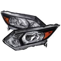 Spec'D Tuning Products - Spec-D 2016-2018 Honda HR-V Crystal Headlights w/ Amber Reflectors (Glossy Black Housing/Clear Lens) - Image 1