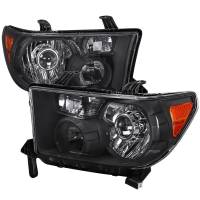 Spec'D Tuning Products - Spec-D 2007-2014 Toyota Tundra/Sequoia Retro Style Projector Headlights (Matte Black Housing/Clear Lens) - Image 1