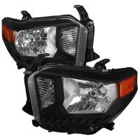 Spec'D Tuning Products - Spec-D 2014-2021 Toyota Tundra Factory Style Crystal Headlights w/ Amber Reflectors (Matte Black Housing/Clear Lens) - Image 1