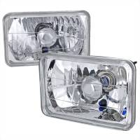 Spec'D Tuning Products - Spec-D Universal 4"x6" H4 Crystal Headlights (Chrome Housing/Glass Lens) - Image 1