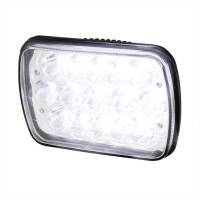 Spec'D Tuning Products - Spec-D Universal 7"x6" 15-LED Sealed Beam Headlights w/ H4 Plug (Black Aluminum Housing/PMMA Lens) - Image 1