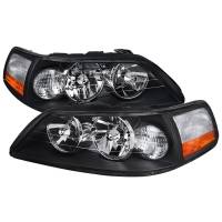 Spec'D Tuning Products - Spec-D 2005-2011 Lincoln Town Car Factory Style Headlights (Matte Black Housing/Clear Lens) - Image 1