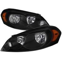 Spec'D Tuning Products - Spec-D 2006-2013 Chevrolet Impala / 2014-2016 Impala Limited / 2006-2007 Monte Carlo Factory Style Crystal Headlights w/ Amber Reflectors (Matte Black Housing/Clear Lens) - Image 1
