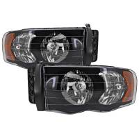 Spec'D Tuning Products - Spec-D 2002-2005 Dodge RAM 1500/ 2003-2005 RAM 2500 3500 Factory Style Headlights (Matte Black Housing/Clear Lens) - Image 1