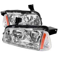 Spec'D Tuning Products - Spec-D 2006-2010 Dodge Charger Factory Style Headlights w/ Corner Lights (Chrome Housing/Clear Lens) - Image 1