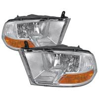 Spec'D Tuning Products - Spec-D 2009-2018 Dodge RAM 1500 / 2019-2021 RAM Classic / 2010-2018 RAM 2500 3500 Factory Dual Style Headlights (Chrome Housing/Clear Lens) - Image 1