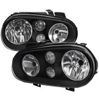 Spec'D Tuning Products - Spec-D 1999-2006 Volkswagen Golf Mk4 GTI/R32 Cabrio V2 Factory Style Headlights  (Matte Black Housing/Clear Lens) - Image 1