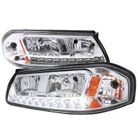 Spec'D Tuning Products - Spec-D 2000-2005 Chevrolet Impala Crystal Headlights w/ SMD LED Light Strip (Chrome Housing/Clear Lens) - Image 1