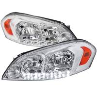 Spec'D Tuning Products - Spec-D 2006-2013 Chevrolet Impala / 2014-2015 Impala Limited / 2006-2007 Monte Carlo Factory Style Crystal Headlights w/ SMD LED Light Strip (Chrome Housing/Clear Lens) - Image 1