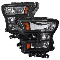 Spec'D Tuning Products - Spec-D 2015-2017 Ford F-150 Replacement Factory Style Headlights (Matte Black Housing/Clear Lens) - Image 1