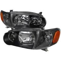 Spec'D Tuning Products - Spec-D 2001-2002 Toyota Corolla Factory Style Headlights w/ Corner Lights (Matte Black Housing/Clear Lens) - Image 1