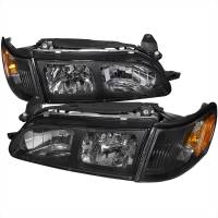 Spec'D Tuning Products - Spec-D 1993-1997 Toyota Corolla Factory Style Headlights & Corner Lights Pair w/ Bulbs (Matte Black Housing/Clear Lens) - Image 1