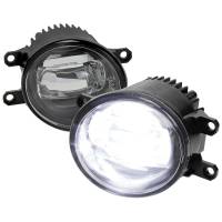 Spec'D Tuning Products - Spec-D 2014-2020 Toyota Tacoma/Tundra/Corolla/Highlander/RAV4 LED Fog Lights (Chrome Housing/Clear Lens) - Image 1