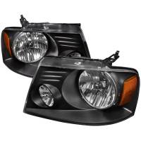 Spec'D Tuning Products - Spec-D 2004-2008 Ford F-150/ 2006-2008 Lincoln Mark LT Factory Style Headlights (Matte Black Housing/Clear Lens) - Image 1