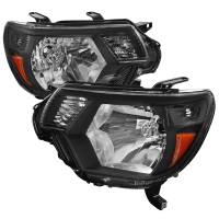 Spec'D Tuning Products - Spec-D 2012-2015 Toyota Tacoma Factory Style Headlights w/ Amber Reflectors (Matte Black Housing/Clear Lens) - Image 1