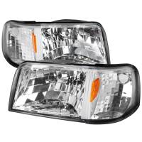 Spec'D Tuning Products - Spec-D 1993-1997 Ford Ranger Factory Style Headlights w/ Corner Signal Lights (Chrome Housing/Clear Lens) - Image 1