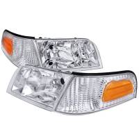 Spec'D Tuning Products - Spec-D 1998-2011 Ford Crown Victoria Factory Style Headlights w/ Corner Signal Lights (Chrome Housing/Clear Lens) - Image 1