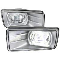 Spec'D Tuning Products - Spec-D 2007-2014 Chevrolet Avalanche/Silverado/Suburban/Tahoe LED Projector Fog Lights (Chrome Housing/Clear Lens) - Image 1
