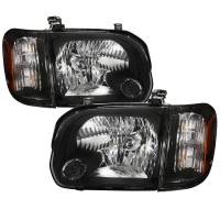 Spec'D Tuning Products - Spec-D 2005-2006 Toyota Tundra / 2005-2007 SR5 Limited Sequoia Factory Style Crystal Headlights w/ Corner Signal Lights (Matte Black Housing/Clear Lens) - Image 1