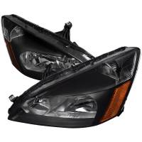 Spec'D Tuning Products - Spec-D 2003-2007 Honda Accord Factory Style Headlights w/ Amber Reflector (Matte Black Housing/Clear Lens) - Image 1